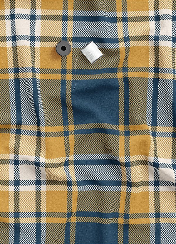 Tecido Micropercal Estampa Digital Xadrez 43 com 1,55m de Largura