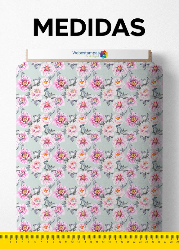 Tecido Oxford Estampa Digital Floral 153 com 1,55m de Largura