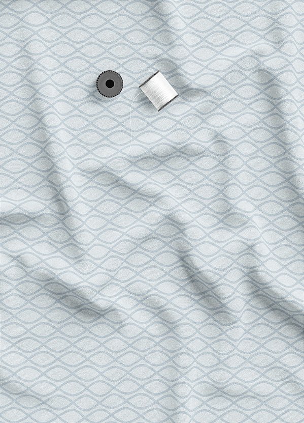 Tecido Oxford Estampa Digital Ondas Azul 1,55m de Largura