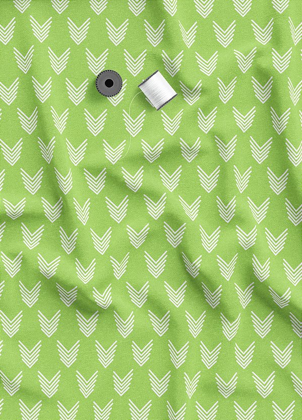 Tecido Oxford Estampa Digital Setas Fundo Verde 1,55m de Largura