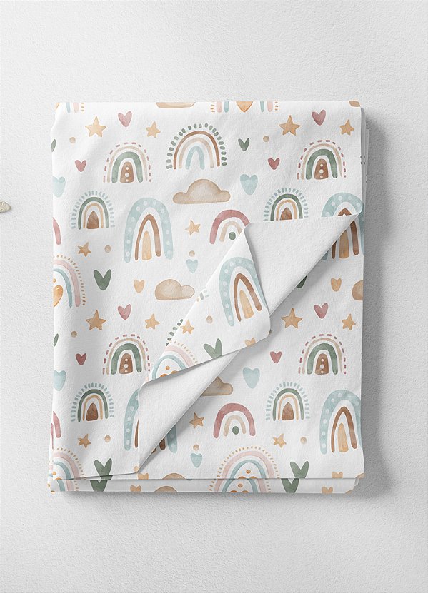 Tecido Oxford Estampa Digital Arco-Íris Colorido 1,55m de Largura