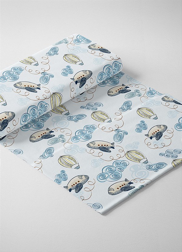 Tecido Oxford Estampa Digital Aviãozinho 1,55m de Largura