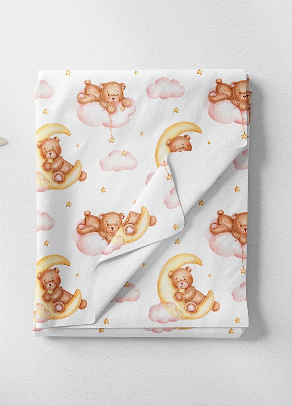 Tecido Oxford Estampa Digital Ursinho Dorminhoco 1,55m de Largura