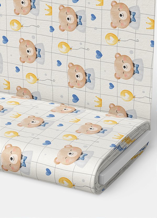 Tecido Oxford Estampa Digital Ursinho Fofo 1,55m de Largura