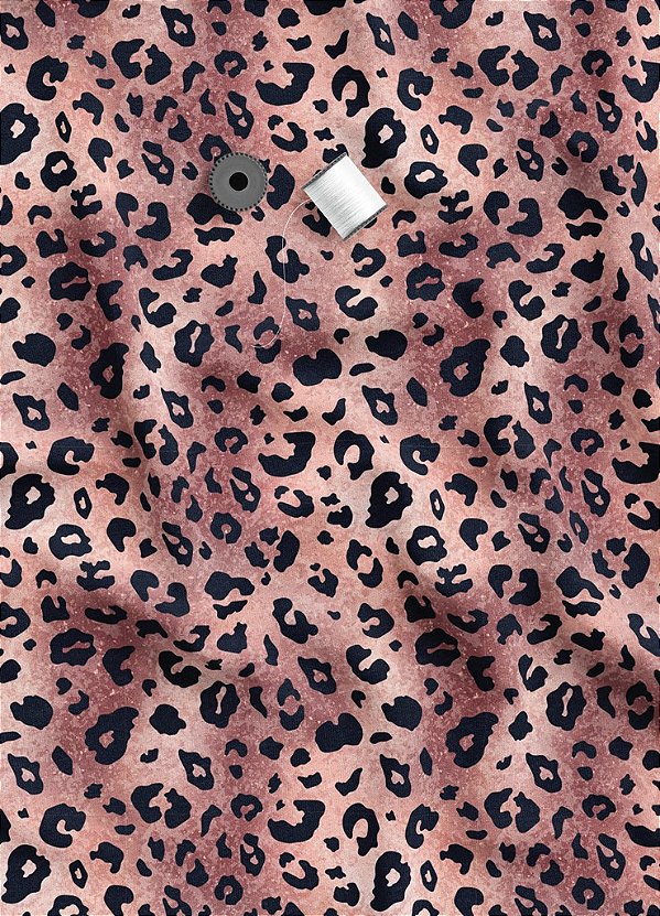 Tecido Oxford Estampa Digital Onça Pintada Marrom 1,55m de Largura