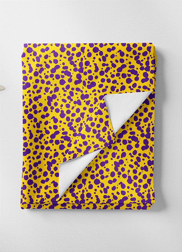 Tecido Oxford Estampa Digital Onça Pintas Roxas 1,55m de Largura