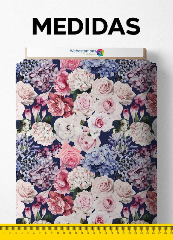 Tecido Tactel Estampa Digital Floral 68 com 1,55m de Largura