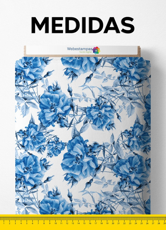 Tecido Velboa Estampa Digital Floral 44 com 1,55m de Largura