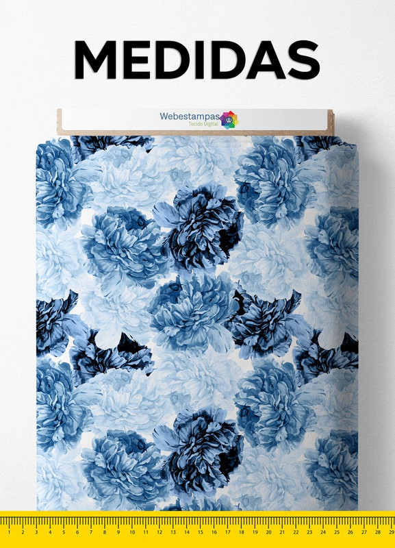 Tecido Velboa Estampa Digital Floral 72 com 1,55m de Largura