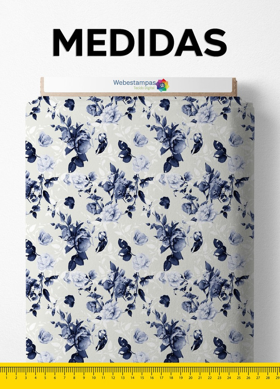 Tecido Velboa Estampa Digital Floral 76 com 1,55m de Largura