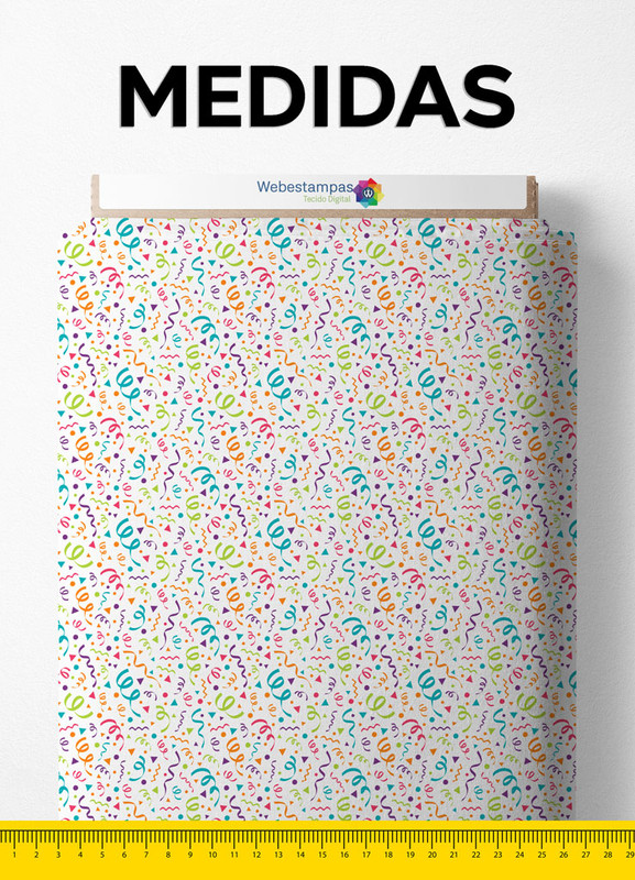 Tecido Velboa Estampa Digital Carnaval 1,55m de Largura