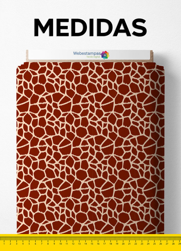 Tecido Velboa Estampa Digital Girafinha 1,55m de Largura