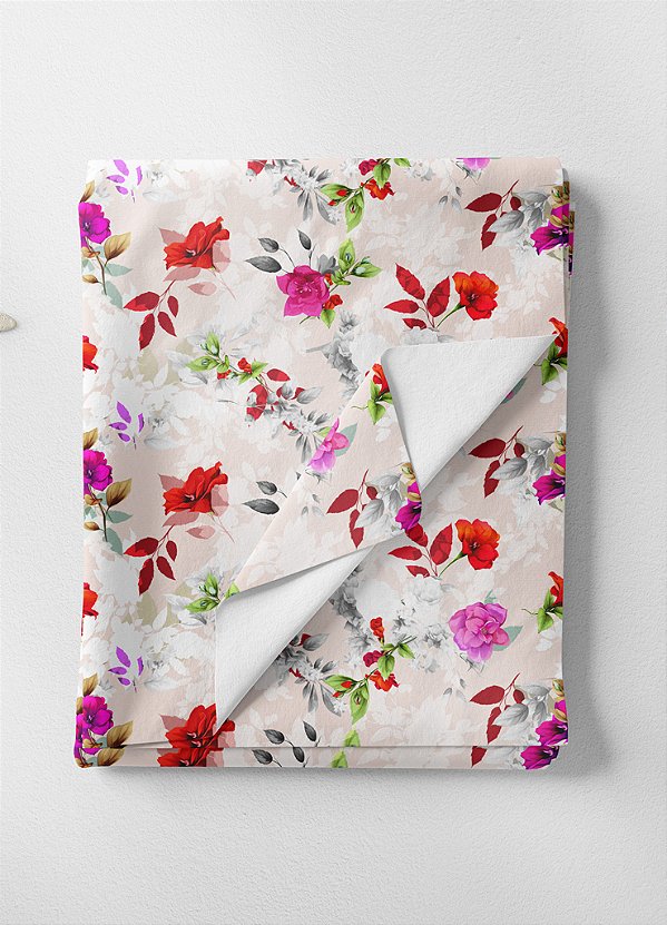 Tecido Veludo Suede Estampa Digital Floral 105 com 1,40m de Largura