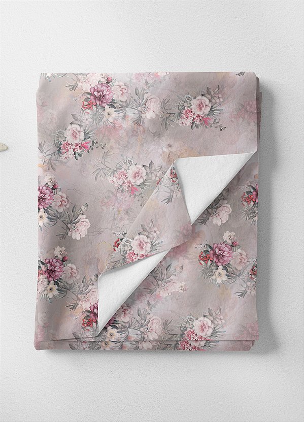 Tecido Veludo Suede Estampa Digital Floral 134 com 1,40m de Largura