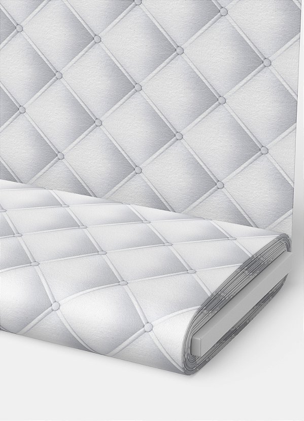 Tecido Veludo Suede Estampa Digital Sombreado Branco e Cinza 1,40m de Largura