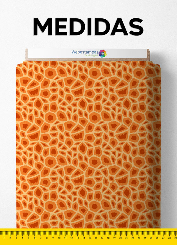 Tecido Veludo Suede Estampa Digital Girafa 1,40m de Largura