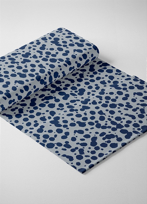 Tecido Veludo Suede Estampa Digital Onça Azul 1,40m de Largura