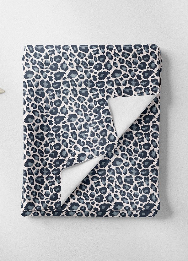 Tecido Veludo Suede Estampa Digital Onça pintada Preta 1,40m de Largura