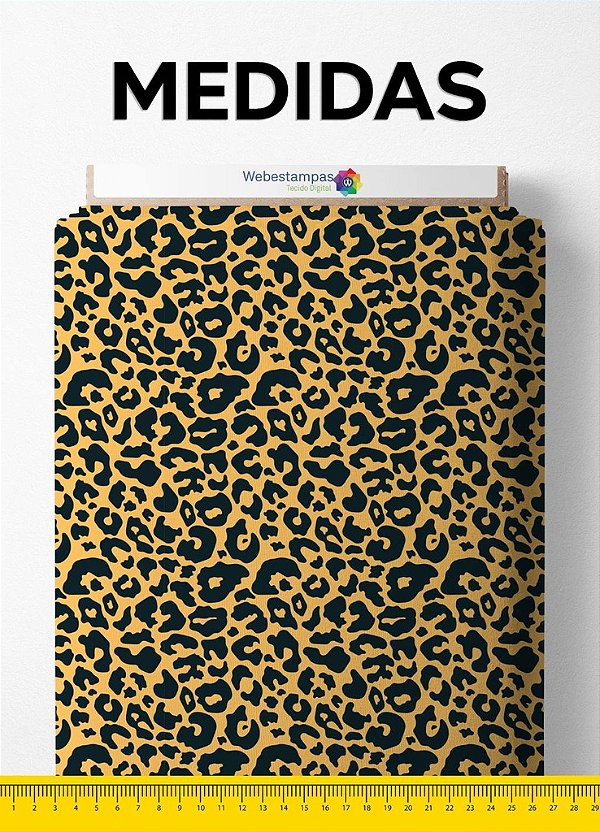 Tecido Veludo Suede Estampa Digital Onça Pintada 1,40m de Largura