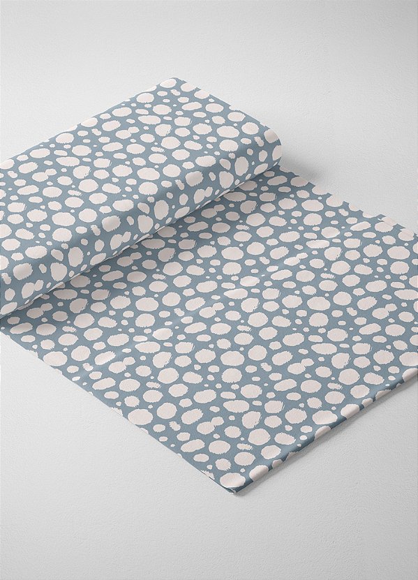 Tecido Veludo Suede Estampa Digital Pintinhas Palha 1,40m de Largura