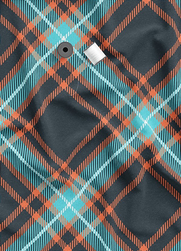 Tecido Veludo Suede Estampa Digital Xadrez 32 com 1,40m de Largura