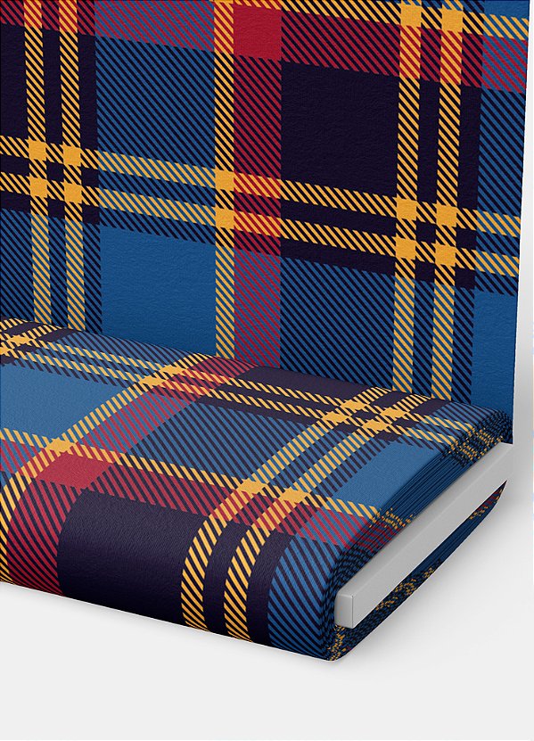 Tecido Veludo Suede Estampa Digital Xadrez 51 com 1,40m de Largura