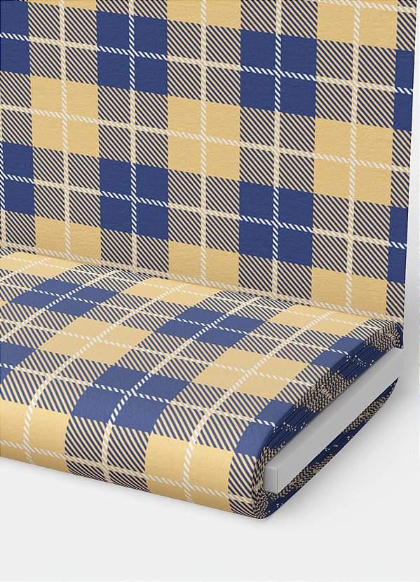 Tecido Veludo Suede Estampa Digital Xadrez 69 com 1,40m de Largura