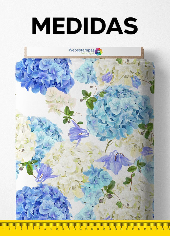 Tecido Tricoline Estampa Digital Floral 12 com 1,50m de Largura