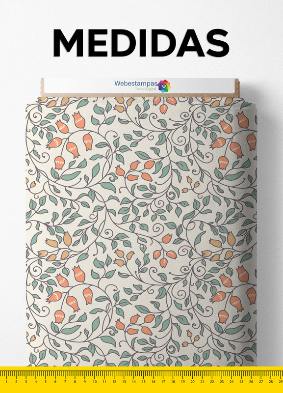 Tecido Tricoline Estampa Digital Floral 117 com 1,50m de Largura