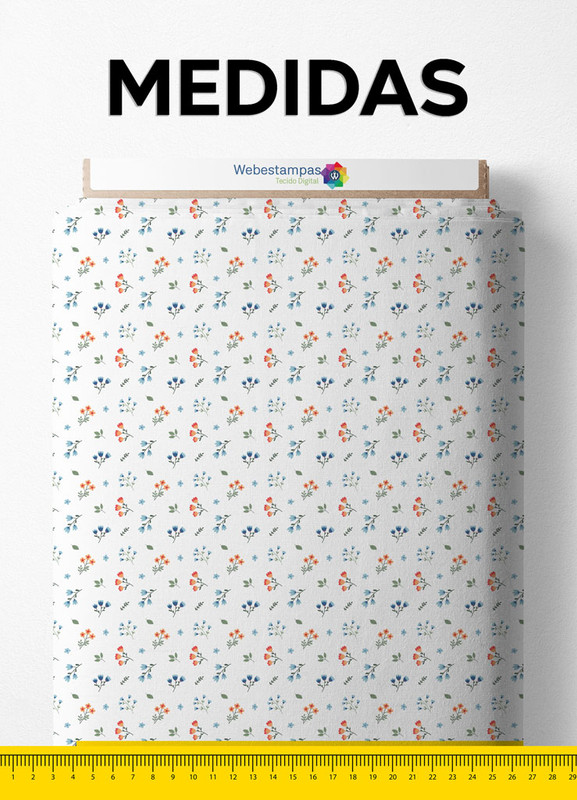 Tecido Tricoline Estampa Digital Floral 214 com 1,50m de Largura