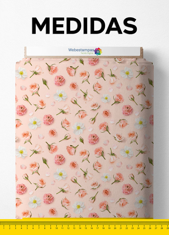 Tecido Tricoline Estampa Digital Floral 218 com 1,50m de Largura