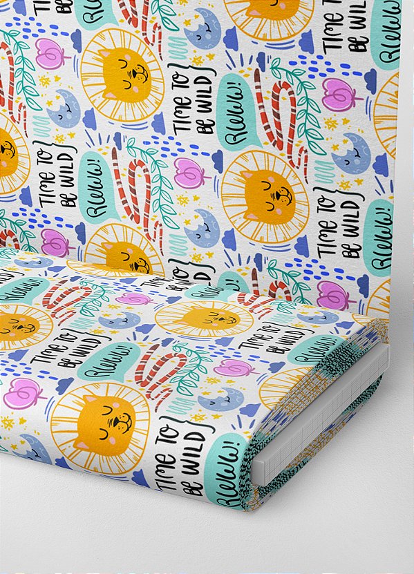 Tecido Oxford Estampa Digital Leões 1,55m de Largura