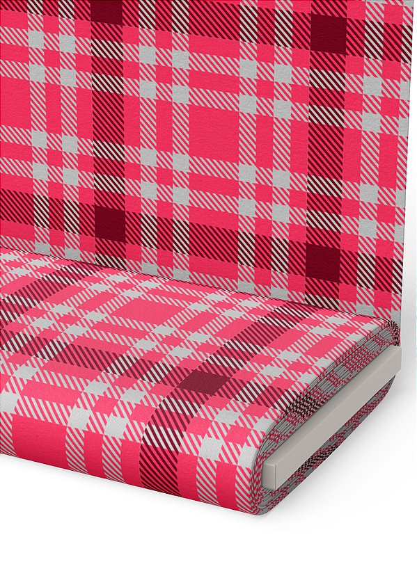 Tecido Micropercal Estampa Digital Xadrez Com Listra Branco e Preto 1,55m de Largura
