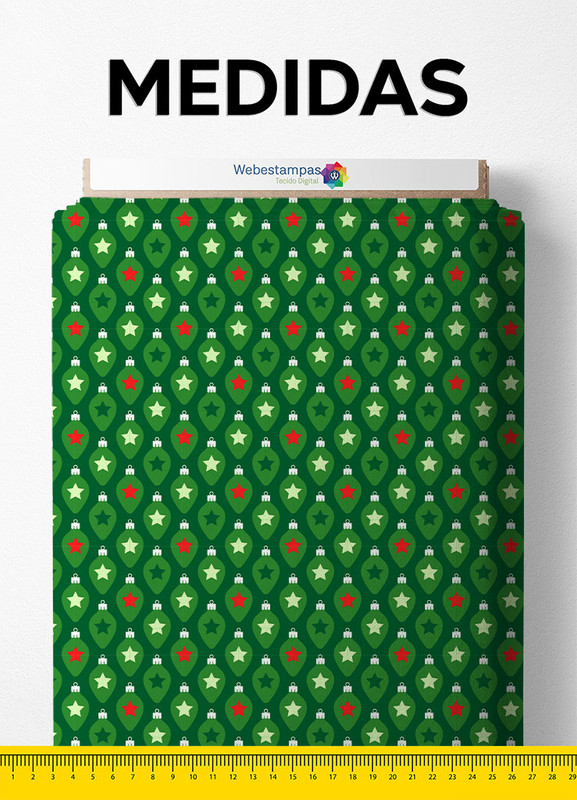 Tecido Micropercal Estampa Digital Bolinhas Natal 1,55m de Largura