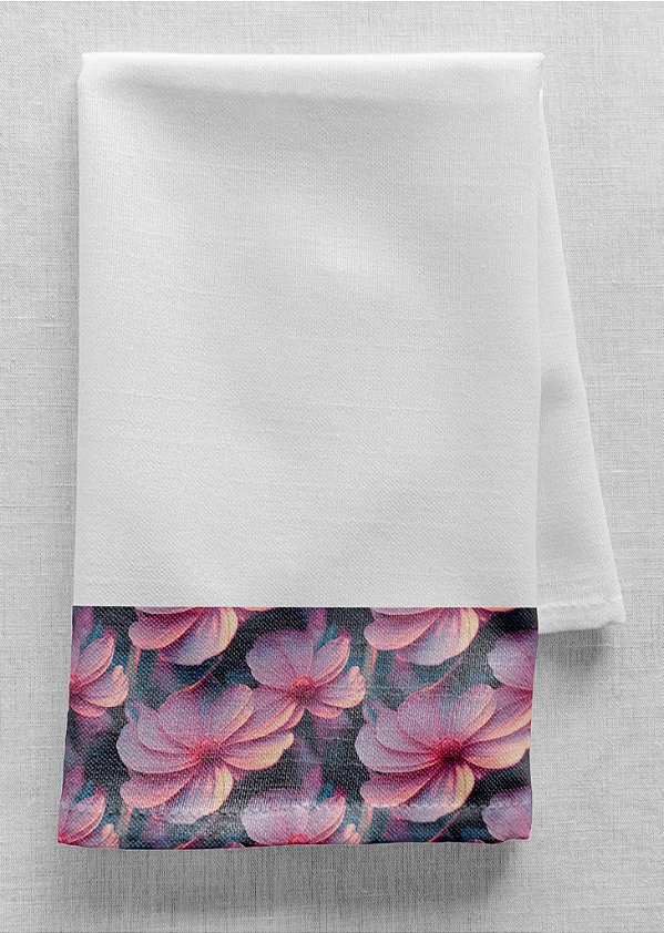 Tecido Micropercal Estampa Digital Flores Fundo Roxo 1,55m de Largura
