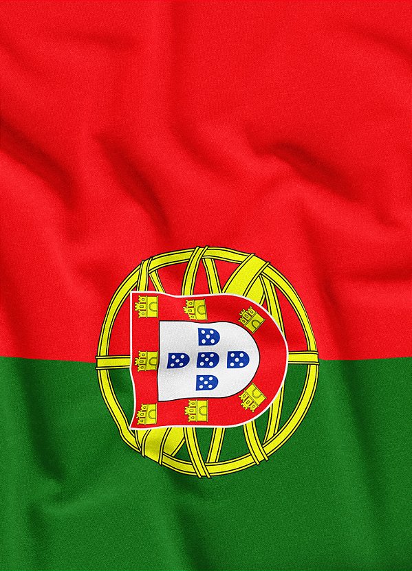 Tecido Micropercal Estampa Digital Bandeira de Portugal 1,55m de Largura