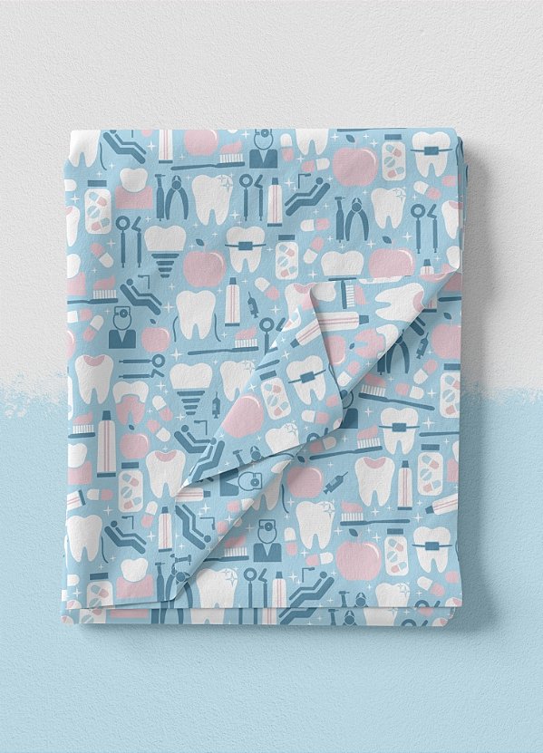 Tecido Oxford Estampa Digital Saúde 3 com 1,55m de Largura