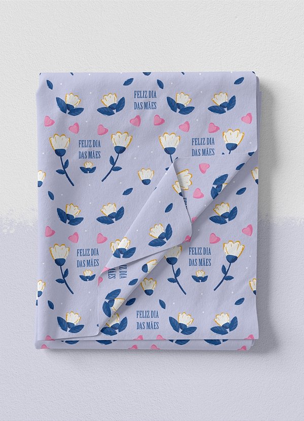 Tecido Veludo Suede Estampa Digital Dia das Mães 1 1,40m de Largura