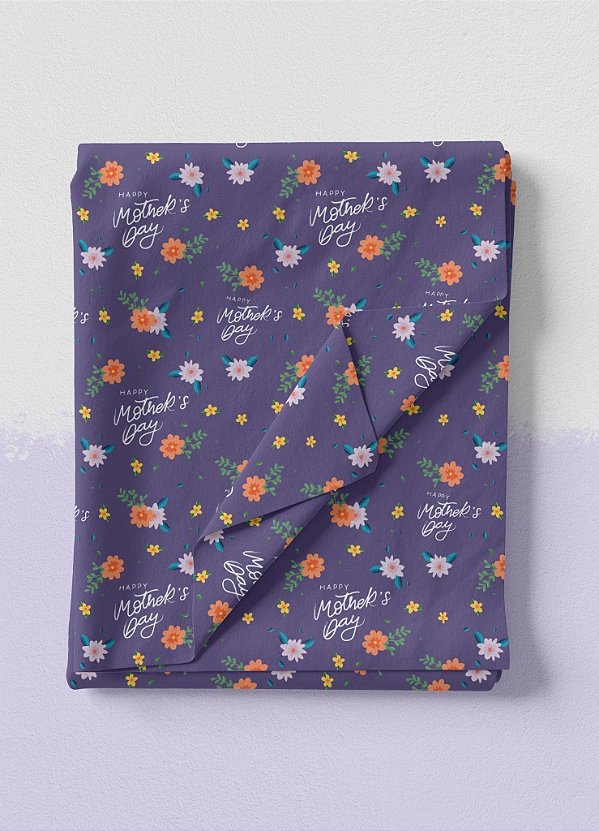 Tecido Veludo Suede Estampa Digital Dia das Mães 3 1,40m de Largura