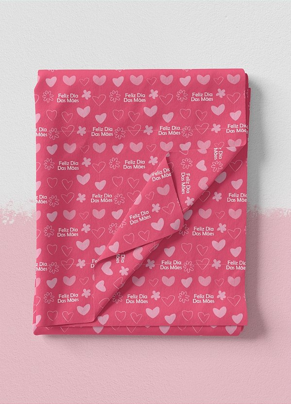 Tecido Veludo Suede Estampa Digital Dia das Mães 4 1,40m de Largura