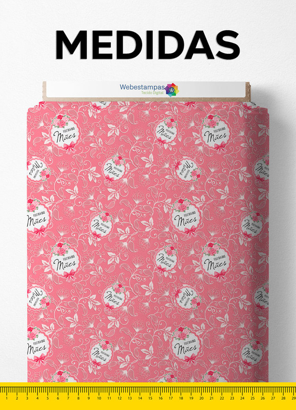 Tecido Oxford Estampa Digital Dia das Mães 5 com 1,55m de Largura