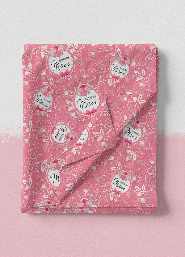 Tecido Veludo Suede Estampa Digital Dia das Mães 5 1,40m de Largura