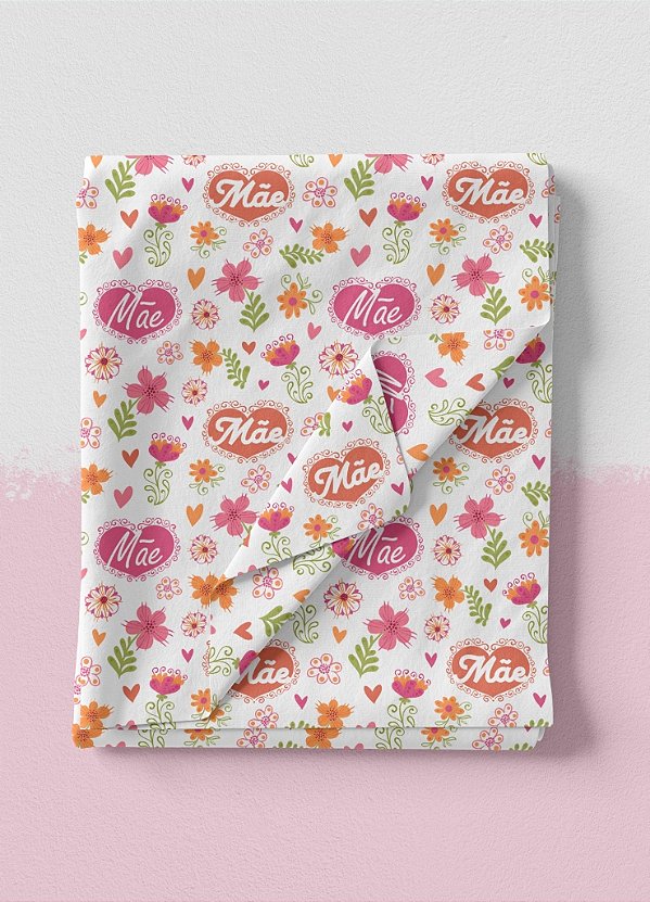 Tecido Tricoline Estampa Digital Dia das Mães 14 1,50m de Largura