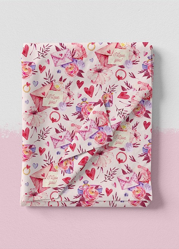 Tecido Microfibra Estampa Digital Dia das Mães 12 com 1,55m de Largura