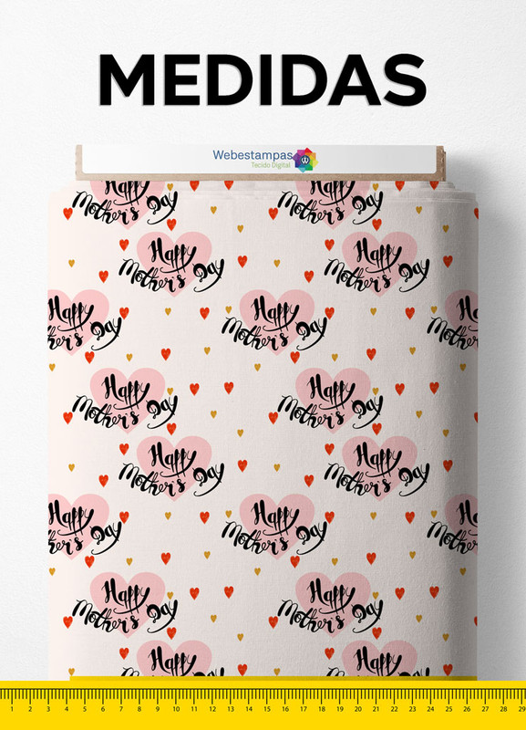 Tecido Oxford Estampa Digital Dia das Mães 10 com 1,55m de Largura