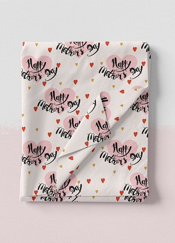 Tecido Veludo Suede Estampa Digital Dia das Mães 10 1,40m de Largura