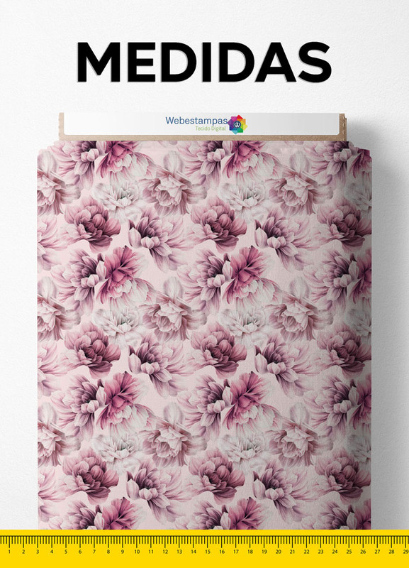 Tecido Tricoline Estampa Digital Floral 142 com 1,55m de Largura