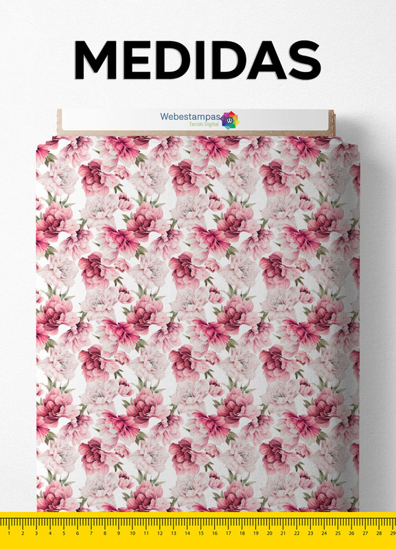 Tecido Tricoline Estampa Digital Floral 143 com 1,55m de Largura