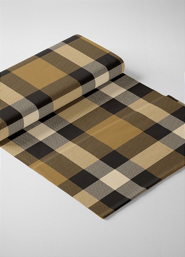 Tecido Tricoline Estampa Digital Xadrez 16 com 1,55m de Largura