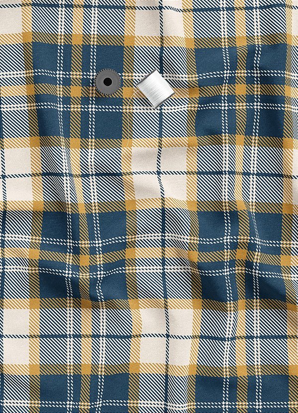 Tecido Tricoline Estampa Digital Xadrez 40 com 1,55m de Largura